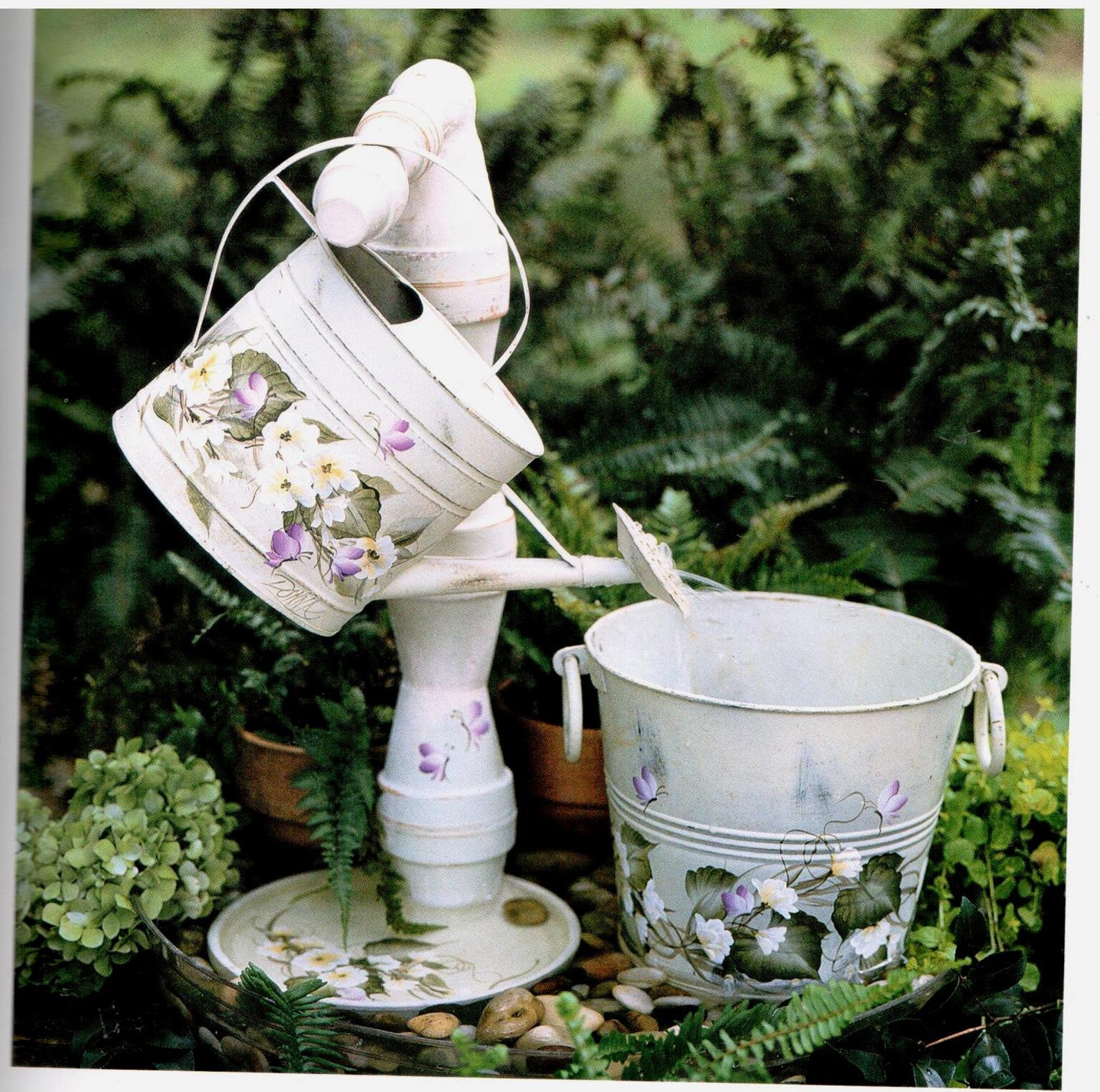 Fountains & Birdbaths Donna Dewberry Folk Art One Stroke Etsy