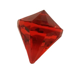 Pack of 4 Ruby Red 40mm Crystal Chandelier Gemstone Teardrop Acrylic Pendant Beads