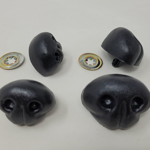Vintage Zim's G-Type 25mm, 40mm or 50mm Large BLACK Plastic Animal Dog Nose with Washer for Craft Crochet Dolls, Puppets, Toys