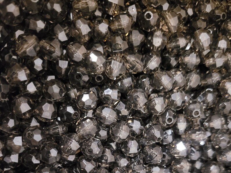 500 Pcs Cristal Translucide Facettes 8mm Ronde En Plastique Acrylique Perles Artisanales image 3