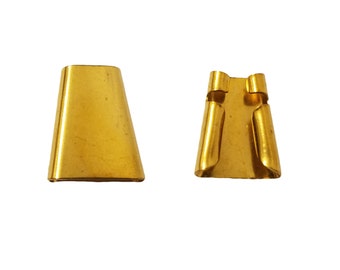 10 pcs Gold Tone Brass Metal Large Bolo Slide Tie Jewelry Findings Hardware