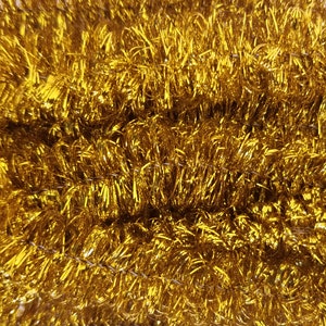 Box of 100 Metallic Silver or Gold Wired Tinsel Chenille Stems Craft Pipe  Cleaners 12 X 3mm 1/8 