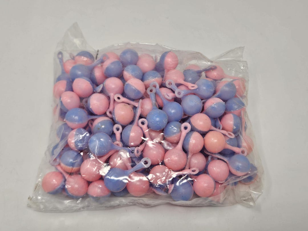 Mini Baby Rattles Pack of 144 Vintage Miniature Pink & Blue Plastic Baby Rattles for ...