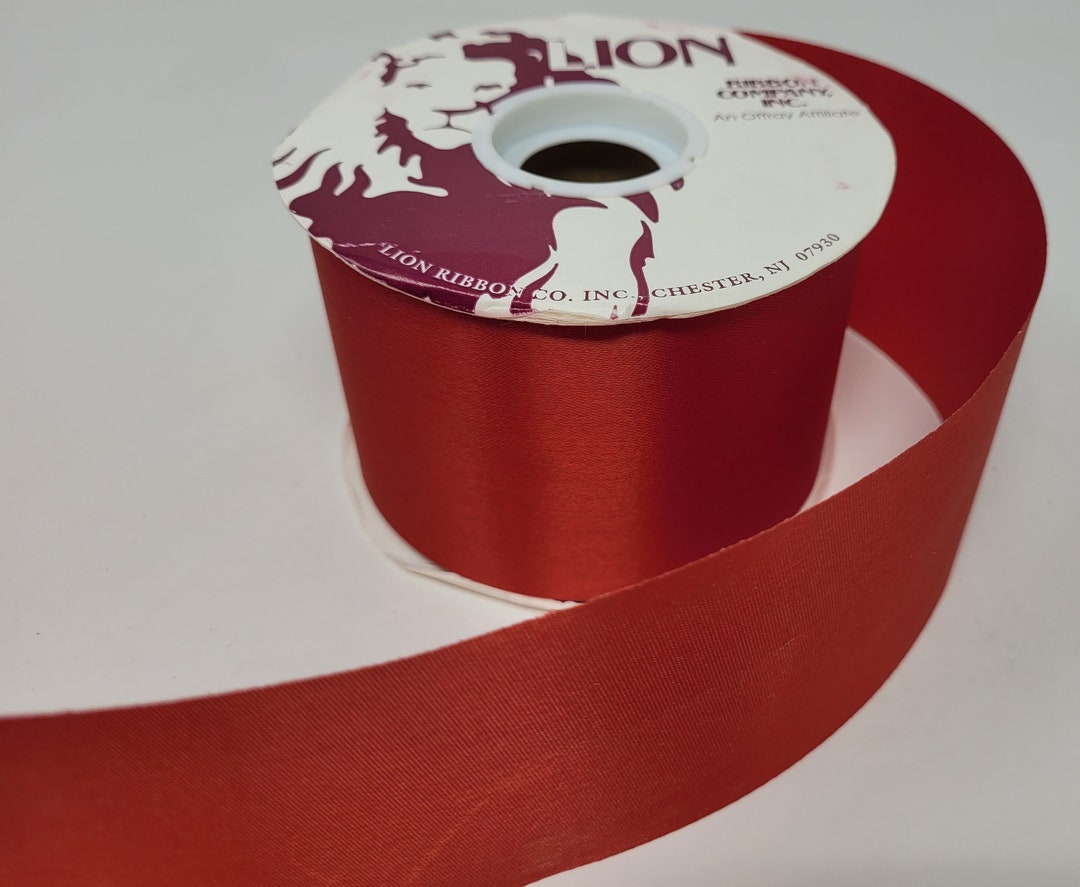 New Vintage Lion Brand Offray 100 Satin Acetate Craft Ribbon 25/8" X
