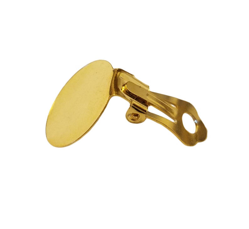 12 Pair Gold Brass Clip on Earring Backs Backings 18mm Flat Etsy