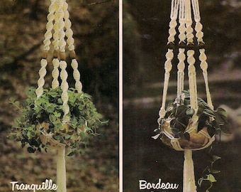 PDF ONLY - Macrame Elegance V - Plant Hanger, Hanging Table & Lamp Downloadable Patterns