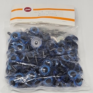 Bulk Pack Zim&#39;s Vintage Cut Owl Eyes Plastic Safety Eyes with Textured Iris for Craft Doll, Amigurumi Toy, or Puppet Making, Assorted Sizes