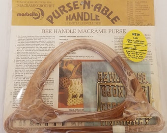 Vintage Purse-N-Able Dee Hand Bag Plastic Purse Handles for Macrame or Crochet