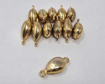 12 pcs Vintage Gold Brass or Silver Nickel Teardrop Shape Magnetic Clasps Connectors for Jewelry Necklace Bracelet