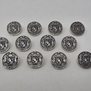 12 stuks Aloha Hawaii-embleem antiek zilver of goud gegoten plastic knopen naaien Vintage