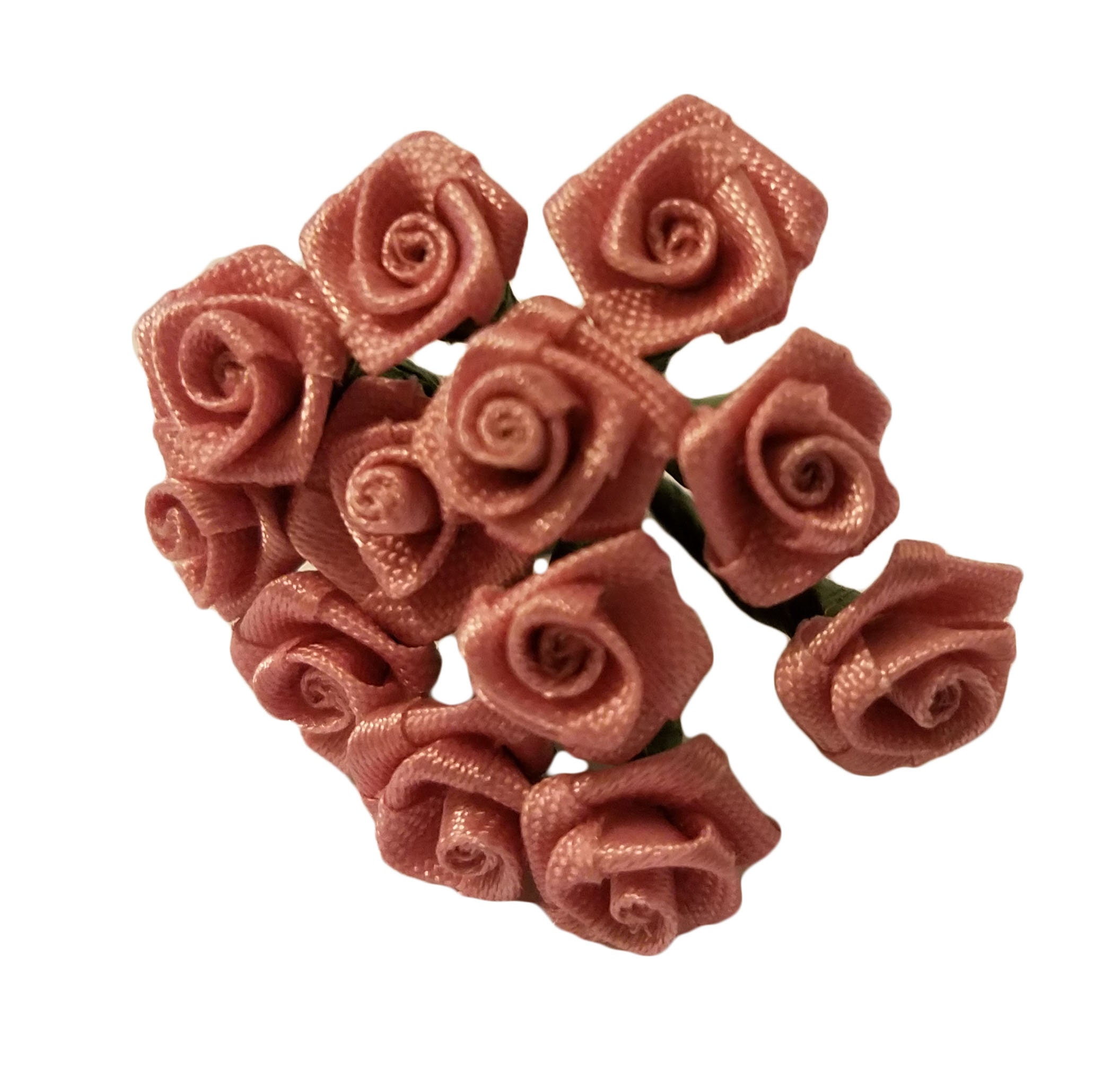 VIVIQUEN 120pcs Mini Roses Mini Ribbon Flowers for Crafts, Multicolor  Fabric Satin Ribbon Bows, Multicolor Small Rosettes Tiny Flowers for  Crafts