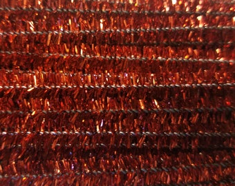 100 piezas de limpiapipas con alambre de chenilla y espumillón navideño de 30 cm de largo x 6 mm de ancho