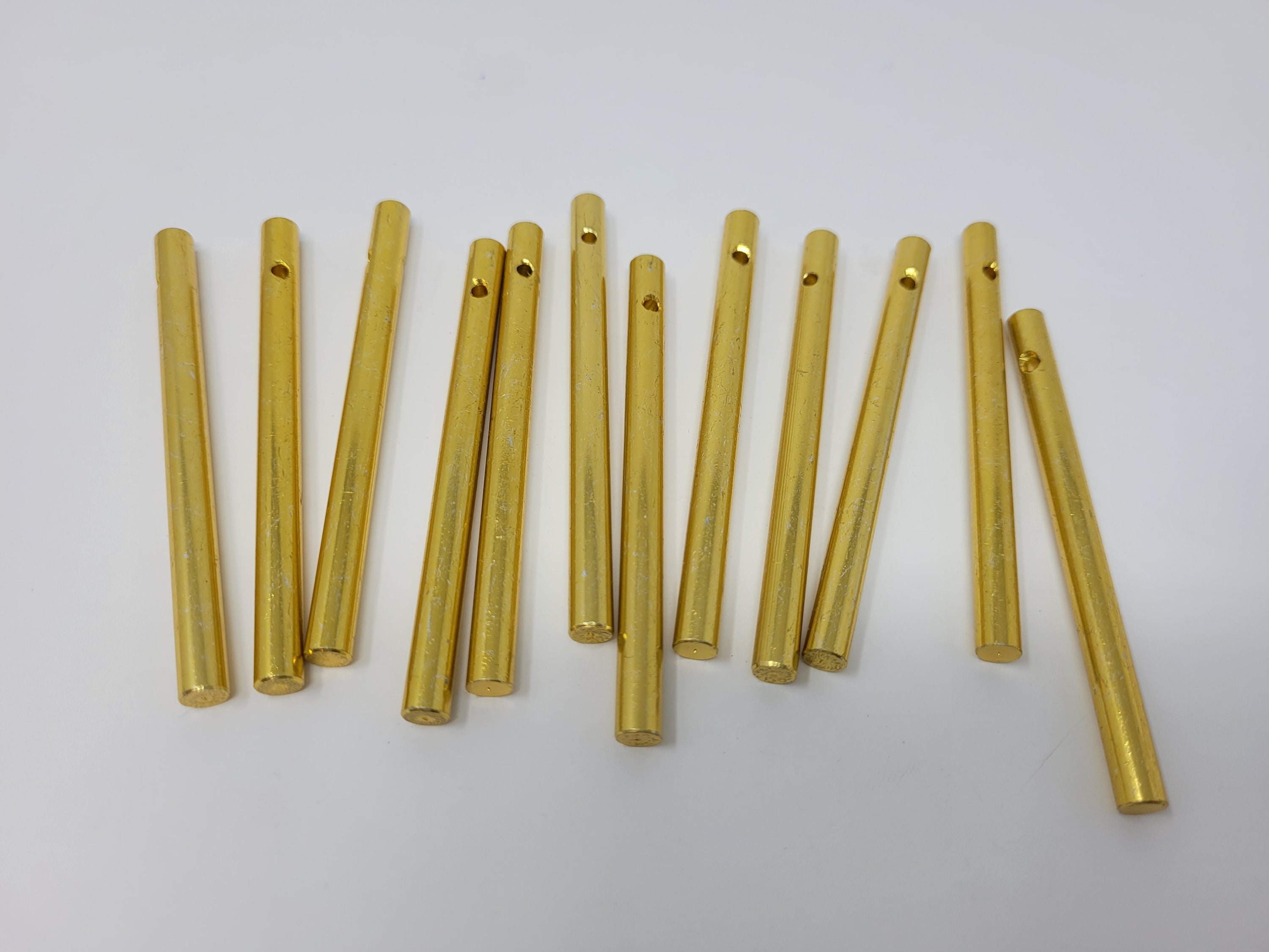 Pack of 12 Gold Metal Tubes Rods for Making Craft Diy Wind Etsy
