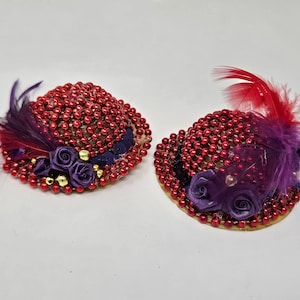 Pack of 12 Small Plastic Hats Miniature Craft Doll Making Hat Forms Molds