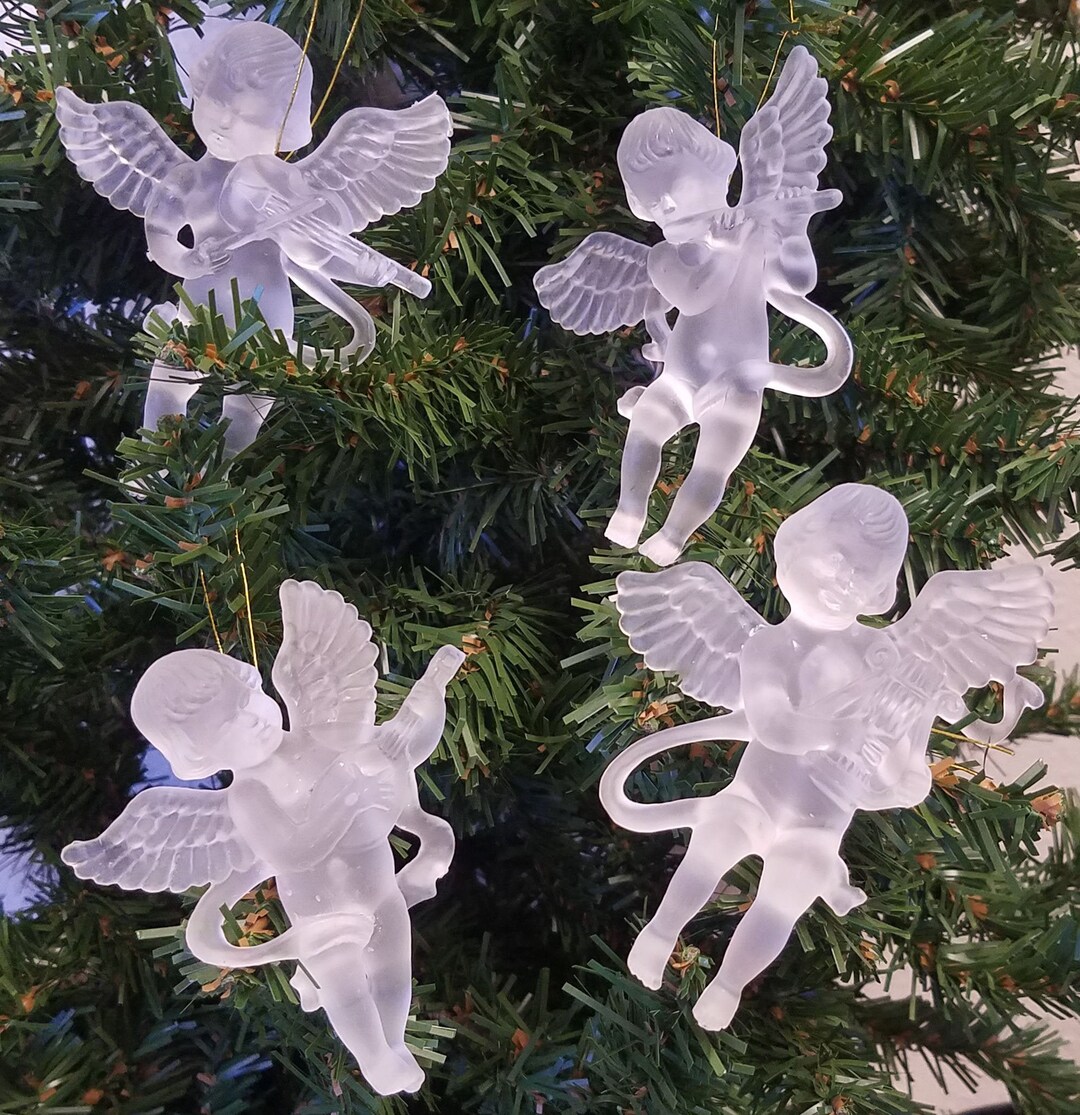 三人の天使　柊　クリストファー・ラコ　ガラスオーナメント　クリスマス 三人の天使 柊 クリストファー・ラコ ガラスオーナメント クリスマス