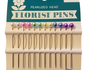 144 Stück mehrfarbige, runde, pastellfarbene Perlenkopf Florist Pins 2 "Zoll für Blumencorsagen, Brautschmuck und anderes Kunsthandwerk