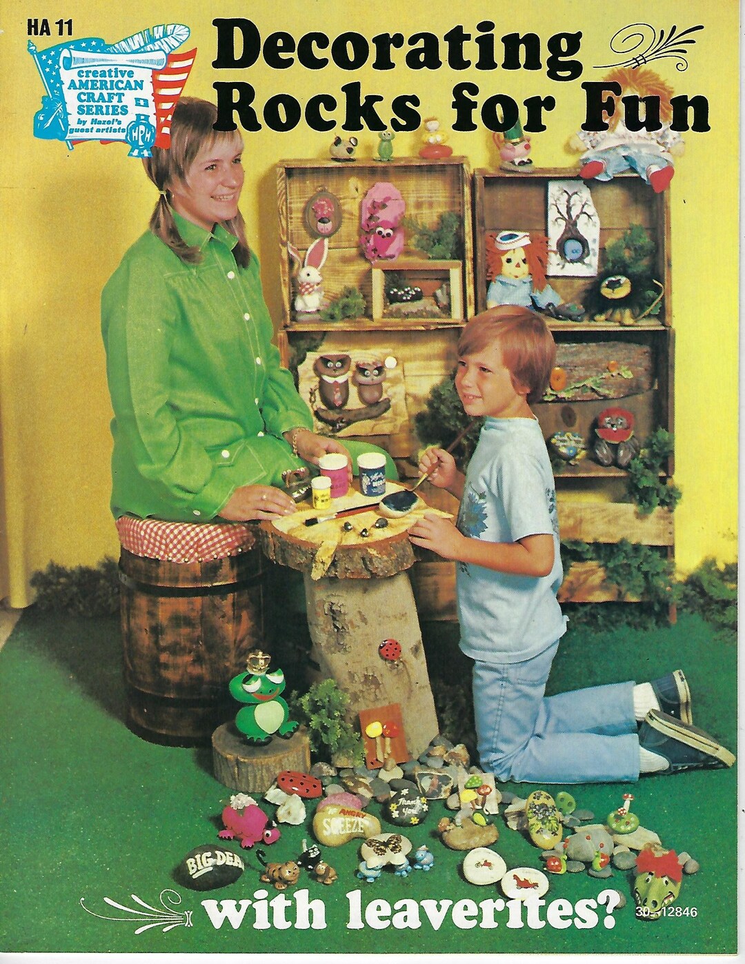 Decorating Rocks for Fun Kids Painting Vintage Craft How to Instruction ...
