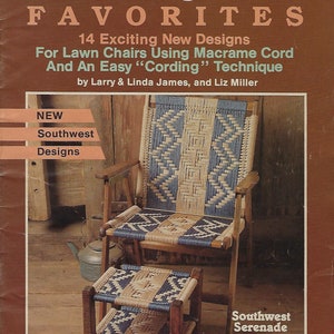 PDF ONLY Patio Chair Favorites Lawn Chair Weaving Downloadable Pattern Book