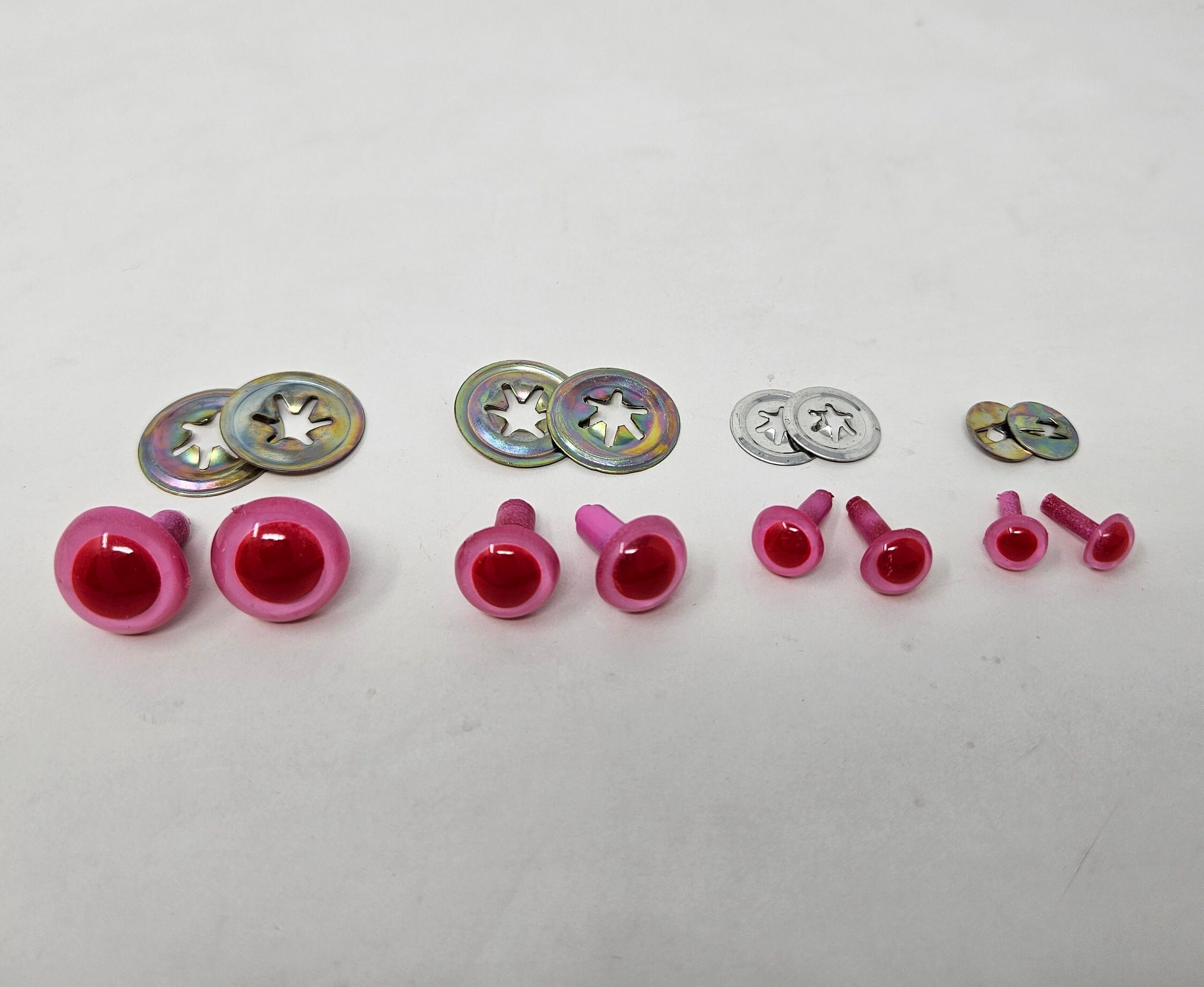 12 Mm Red / Pink Albino Eyes for Amigurumi Animal Eyes Plastic Eyes Safety  Eyes 5 PAIRS 12PR 