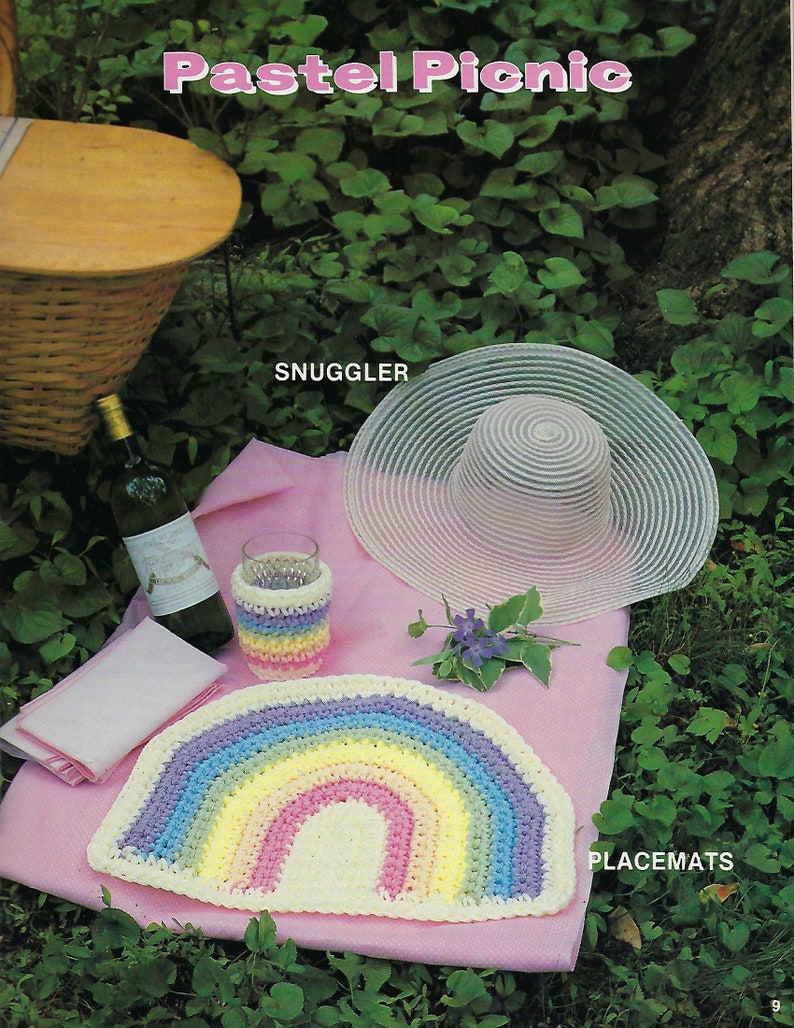 Crochet a Rainbow Using Macrame Knitted Cord Rug Placemat & Etsy