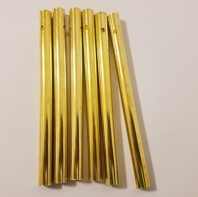 Pack of 6 Gold Metal Tubes Rods for Making Craft DiY Wind Etsy