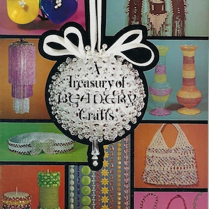 PDF ONLY - A Treasury of Beadery Crafts Vintage Craft Beading How To Downloadable Patterns Instruction Book