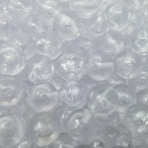 Pack of 500 Transparent Bubble Beads Plastic Craft Pearls 12mm Round Smooth