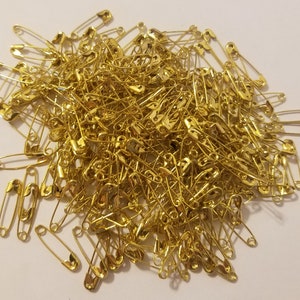 200 pcs Brass or Nickel Plated Steel 19mm 3/4&quot; Safety Pins Size No. 00 Basting Pins for Quilting, Crafts
