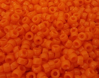 1,000 pcs Opaque Plastic Pony Beads Small 4mm x 6mm for Jewelry Crafts