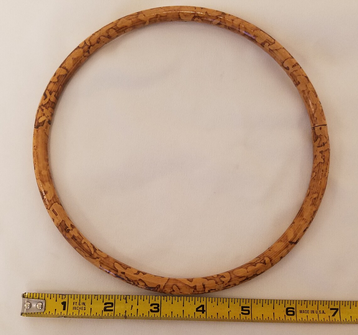 Vintage-Rattan Round Handle Handbag