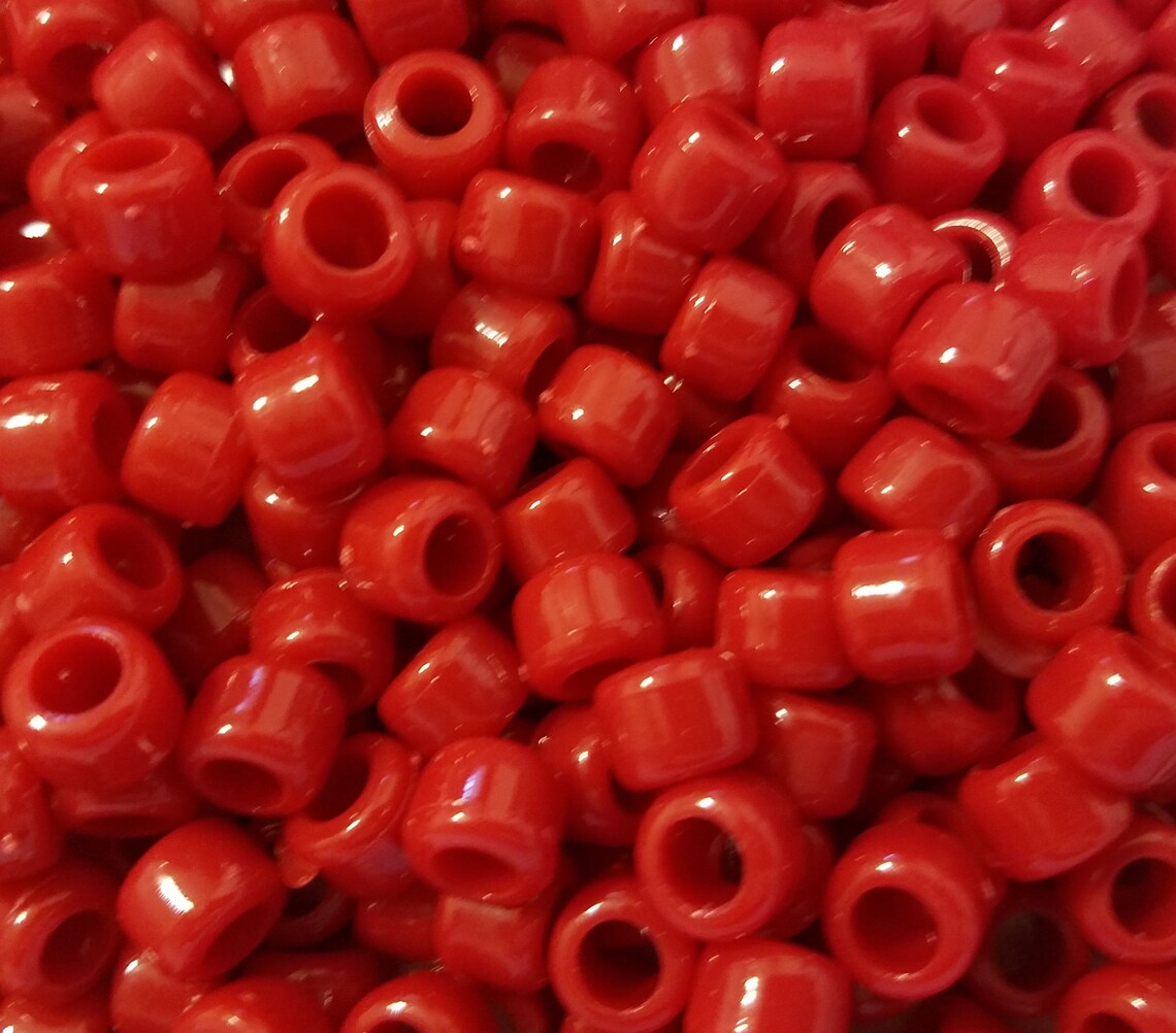 1000 pcs Plastic Pony Beads Large 7.5mm x 10mm for Jewelry Etsy