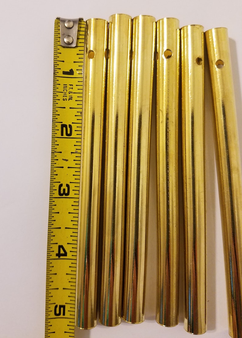Pack of 6 Gold Metal Tubes Rods for Making Craft DiY Wind Etsy