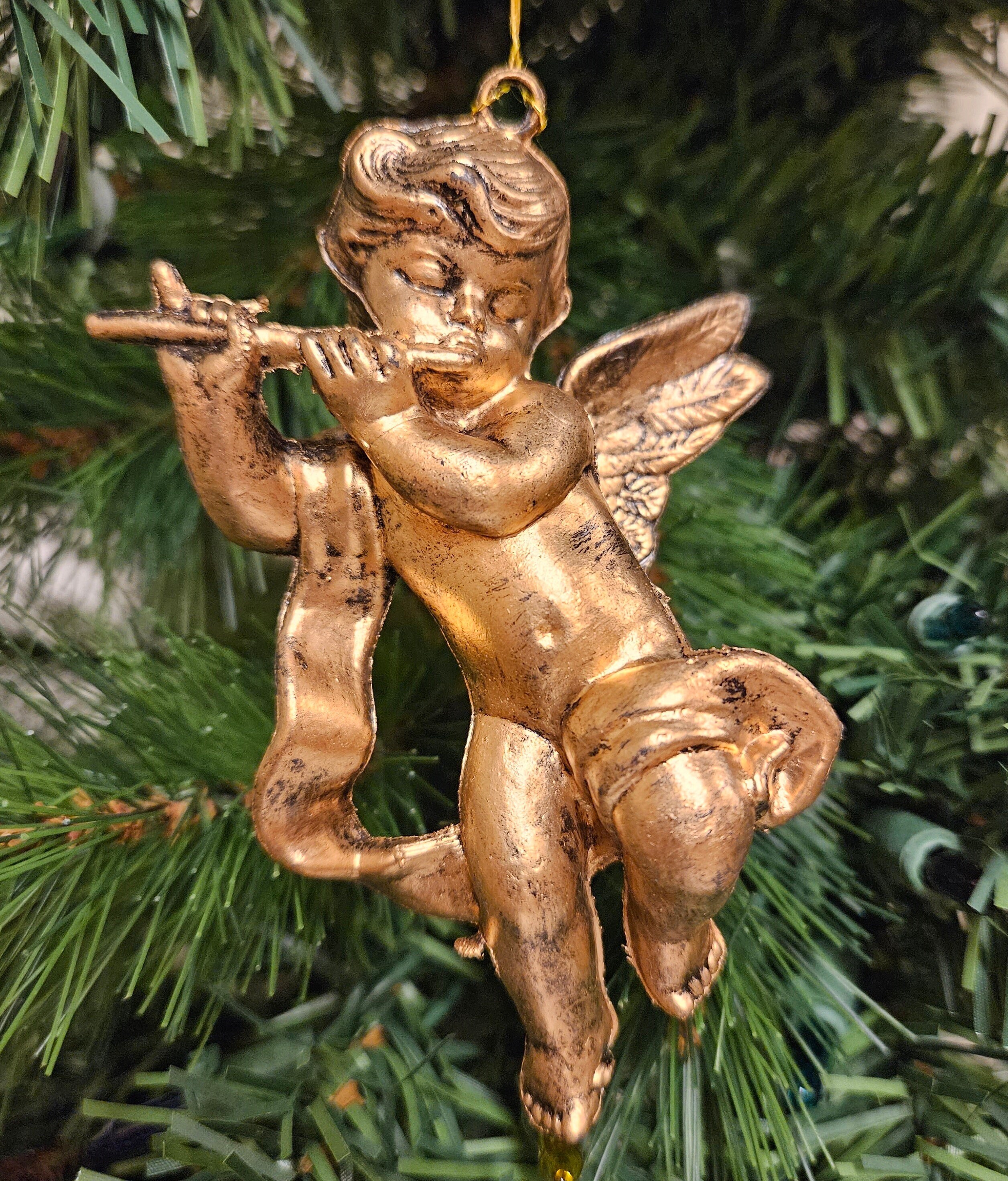 【Ostheimer】Angel with flute 笛を吹く天使 3点セット Angels With Flutes - Etsy