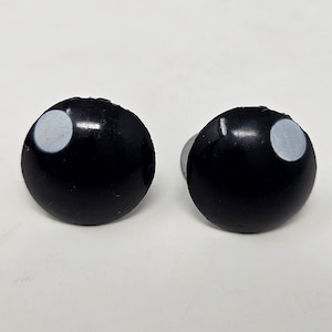 Zim&#39;s Vintage Kawaii Style Anime Black & White Plastic Safety Eyes for Craft Doll, Amigurumi Toy, or Puppet Making, 20mm Round