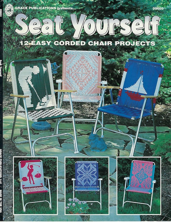 Seat Yourself Macrame Corded Lawn Chair Patterns Etsy