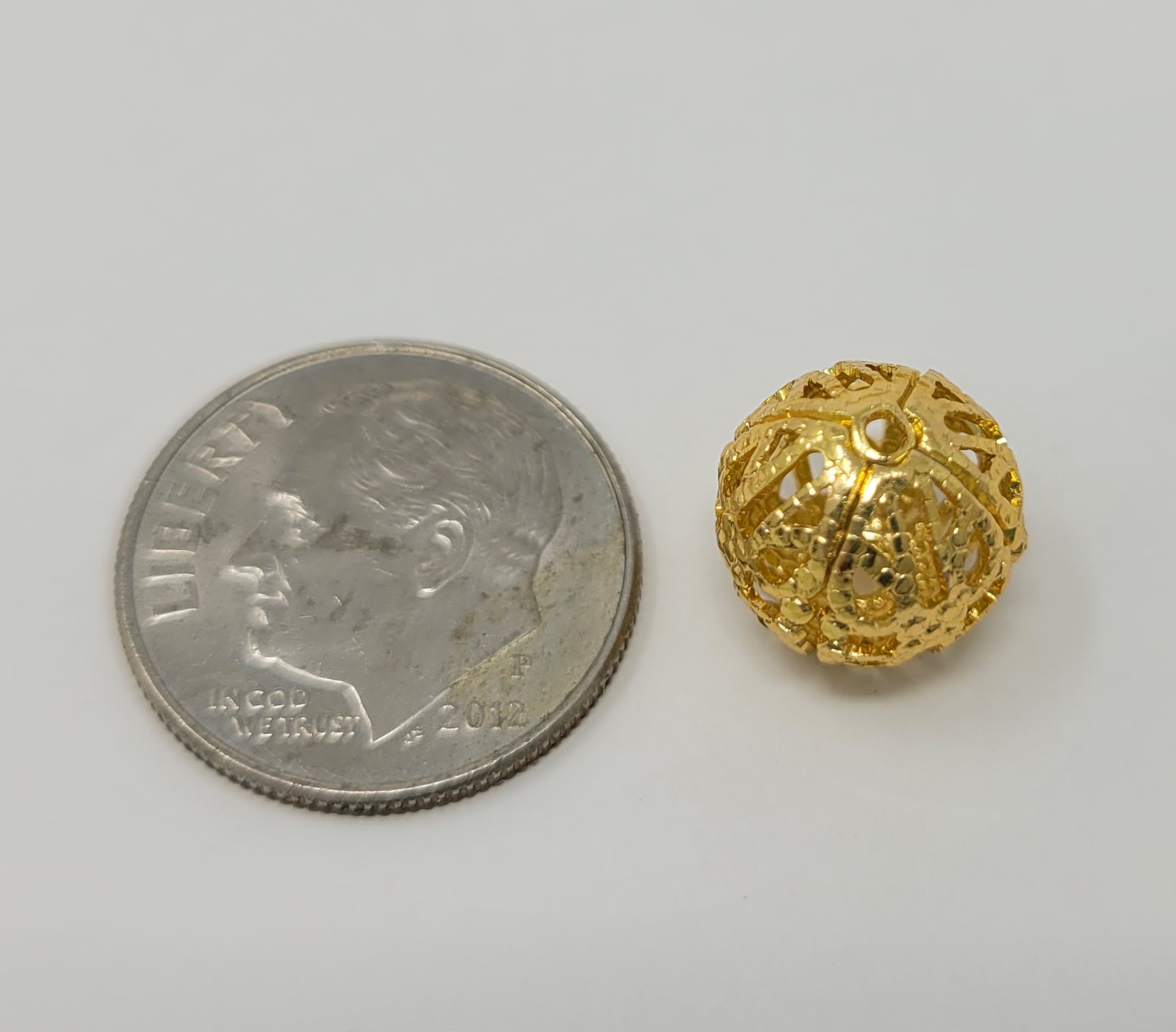 Pack of 40 Vintage 10mm Round Gold Metal Ball Sphere Delicate Etsy