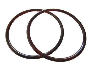 9" Round Vintage Plastic Marbella Macrame Craft Purse Handles or Dreamcatcher Rings Hoops