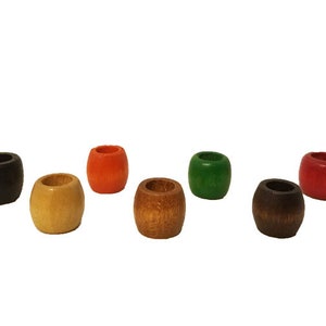 Lot von 100 kleine Holz Makramee Handwerk Schmuck Perlen 1/2 &quot;13 mm x 11 mm Barrel