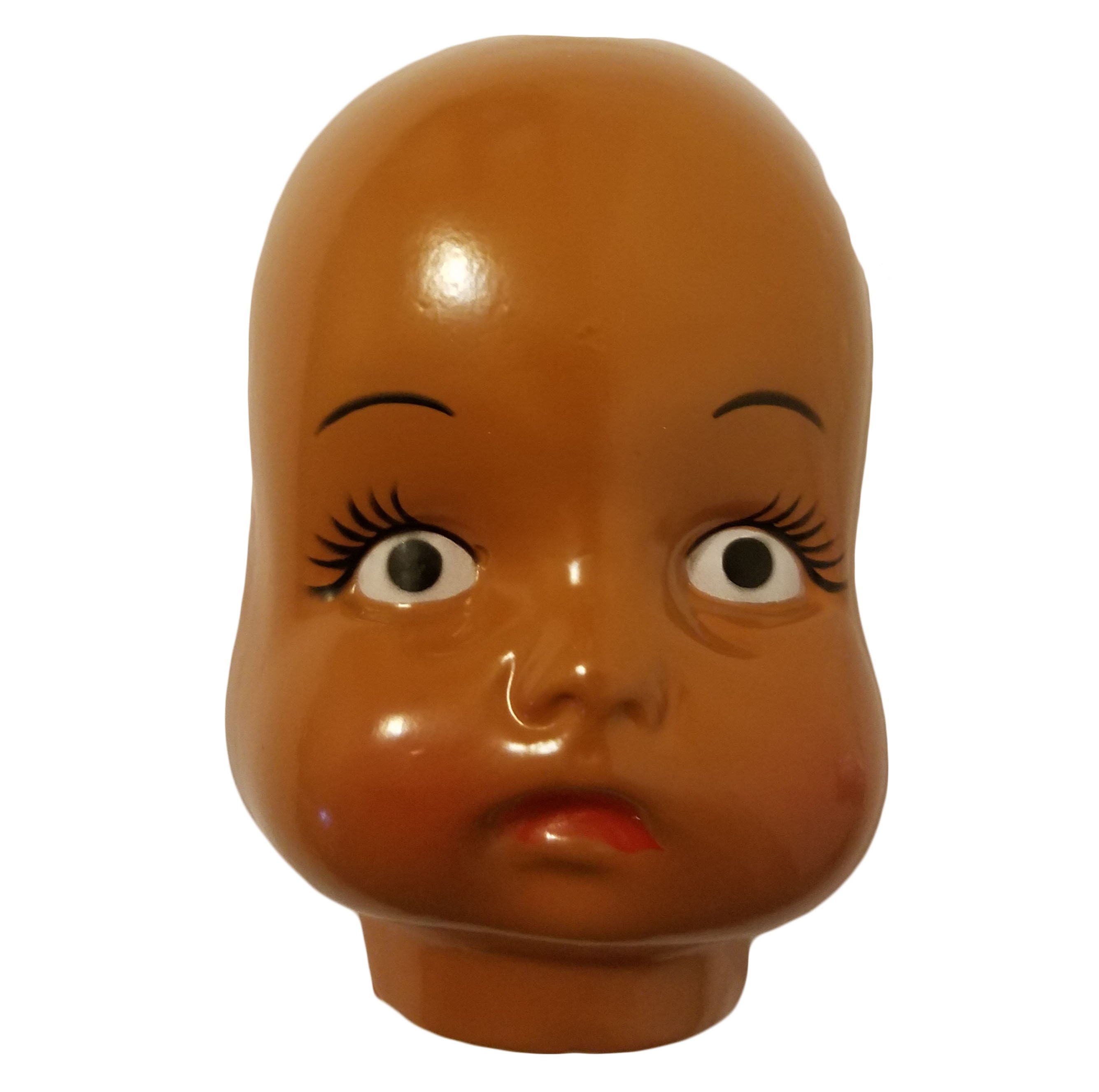 Lot of 4 Vintage Large 5/" Celluloid Plastic Craft Doll Making Faces Masks Heads