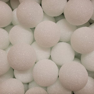 Lote de 50 bolas de poliestireno, esferas, formas de espuma para manualidades, figuras para niños, manualidades de 2-1/2"