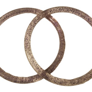 Asas redondas de plástico vintage de 5" para bolsos Purple Glitter