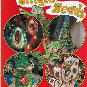 PDF NUR - Jingle Perlen Vintage Weihnachtsverzierung Perlen Herunterladbares Bastelbuch