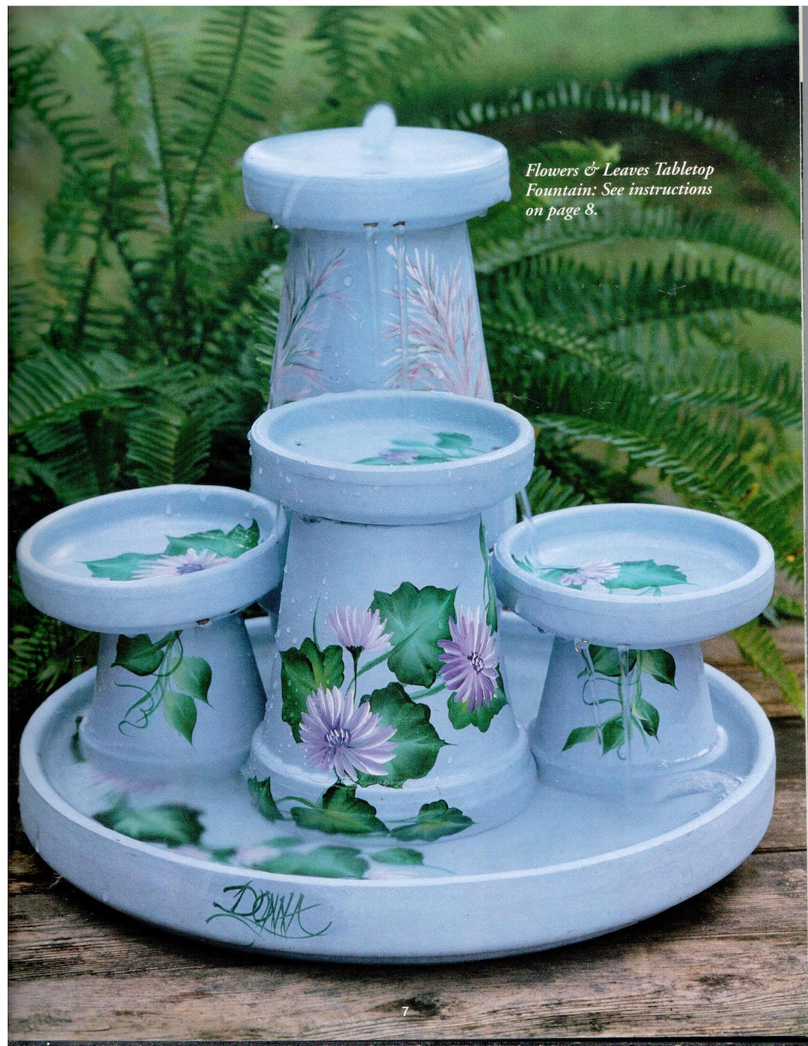 Fountains & Birdbaths Donna Dewberry Folk Art One Stroke Etsy