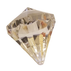 Pack of 4 Clear Diamond 40mm Prism Crystal Chandelier Gemstone Teardrop Acrylic Pendant Beads