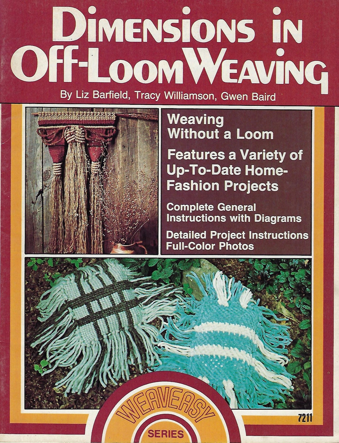 Dimensions in Offloom Weaving Patterns Instructions Craft Book Vintage