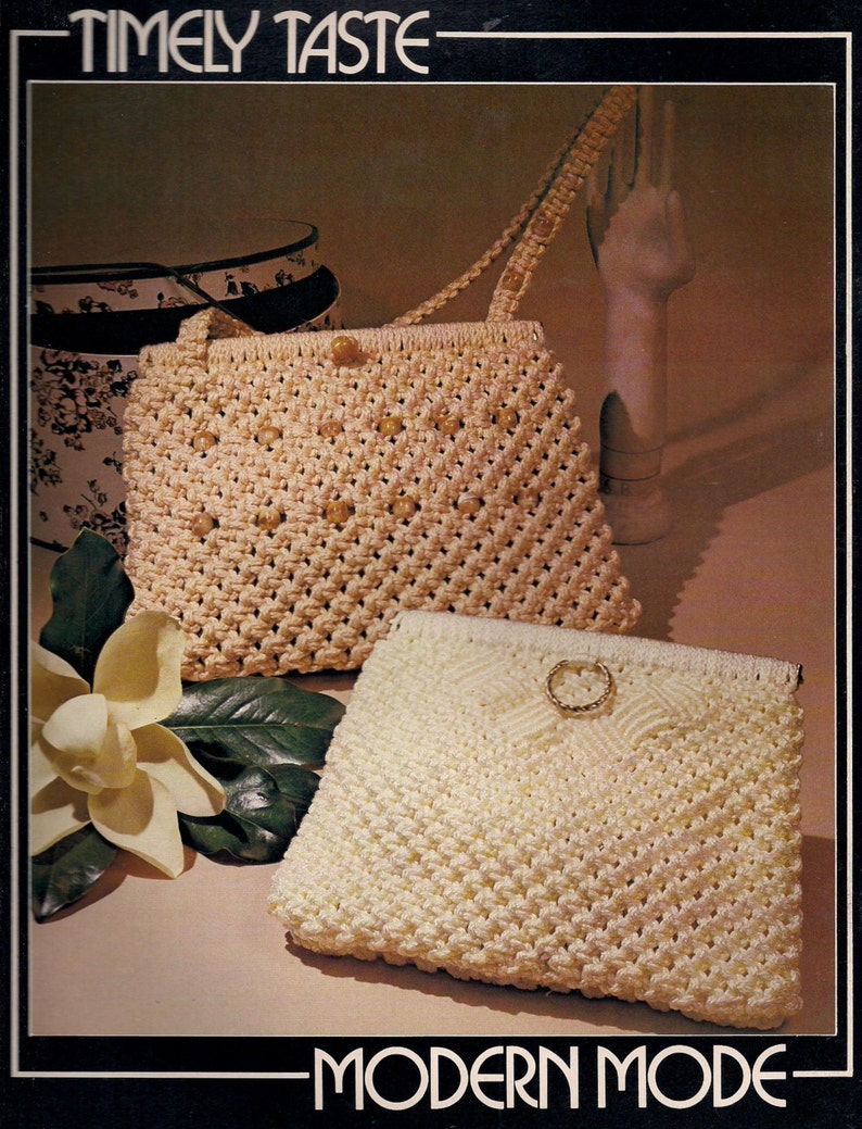 Patterns and Instructions Vintage Macrame Purse News 2 Craft Book