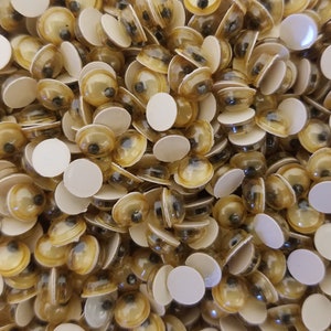 1,000 pieces Movable Wiggle Googly Eyes 6mm Yellow for Crafts Dolls Puppets Animals Insects