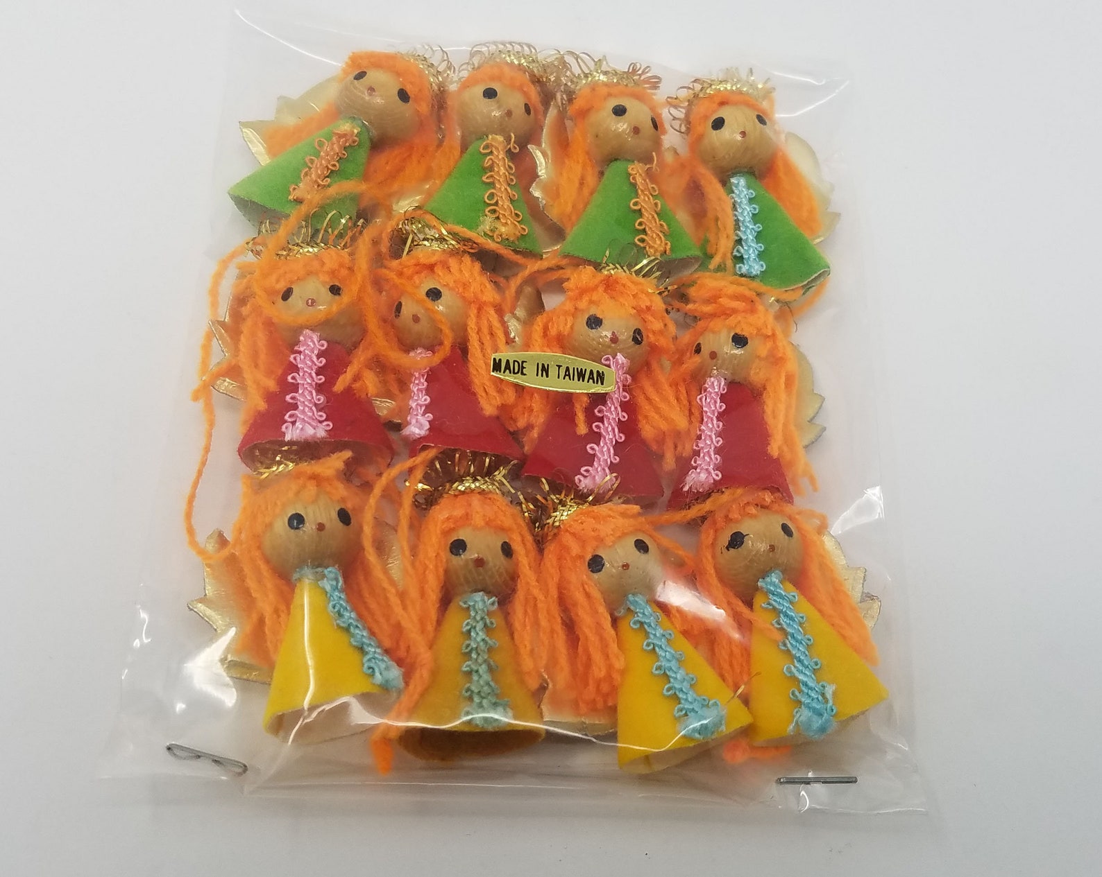 Pack of 12 Vintage Cute Miniature Yarn Doll Angel Christmas Etsy