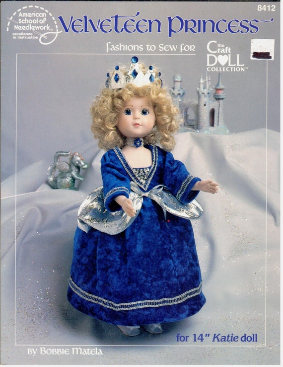 25 Year Vintage American Dolls Velveteen Princess Fashions To Sew