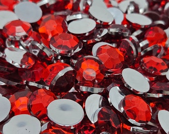 100 Cristalli Strass Rotondi Piatti Da 12 Mm – Gemme In Resina Per Decorazioni Fai Da Te - 2